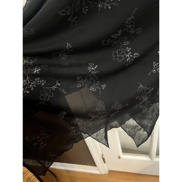 Vtg City Triangles Y2K Babydoll Asymmetric Dress N Sparkly Whimsigoth Fairy Goth - Picture 4 of 8